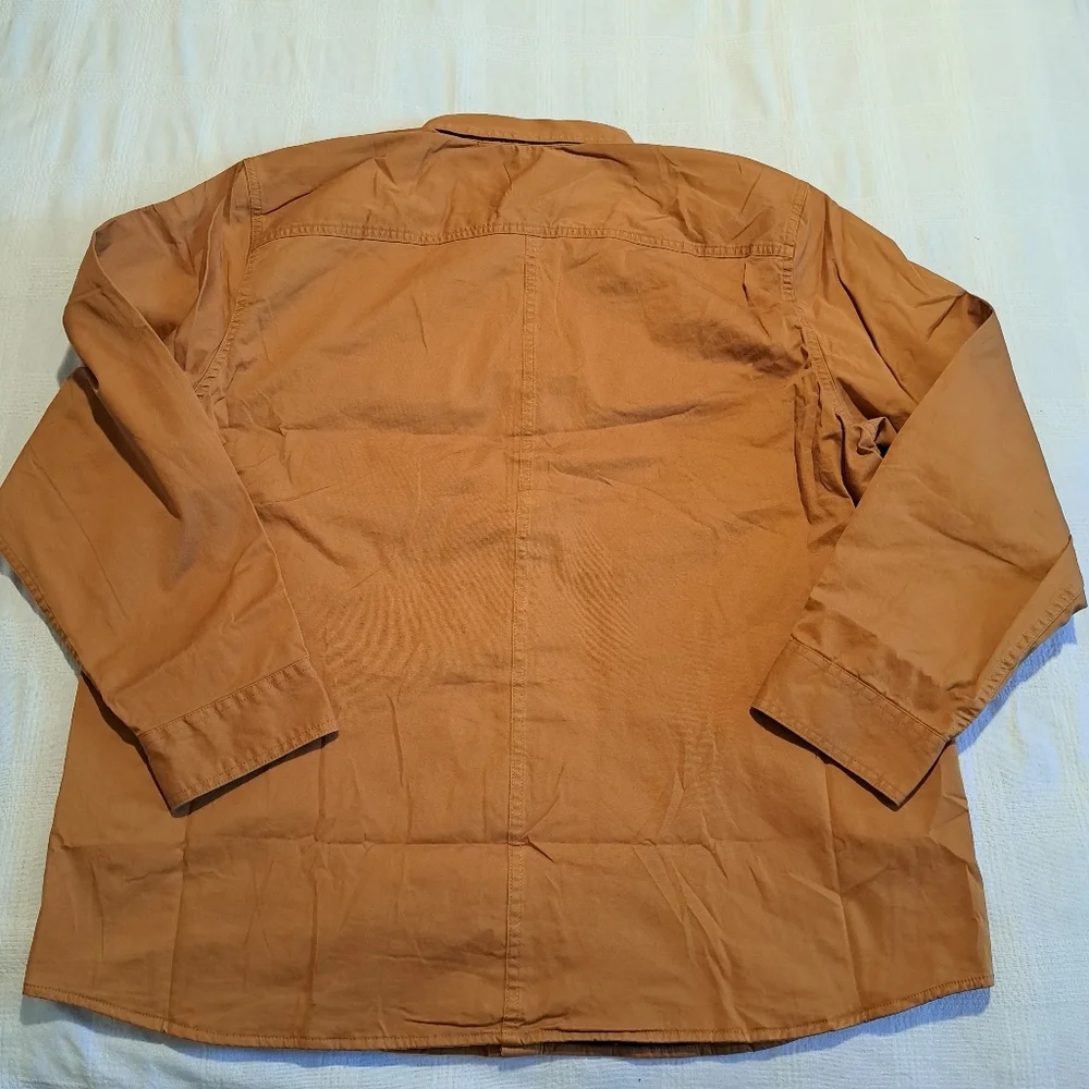 Lands' End men's size XXL or 50-52 Golden Pecan color, flannel lined, New - Picture 5 of 7